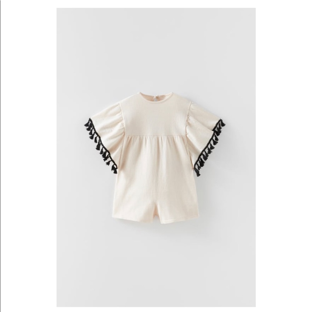 Zara tasseled jumpsuit NWT, sz 18-24 months